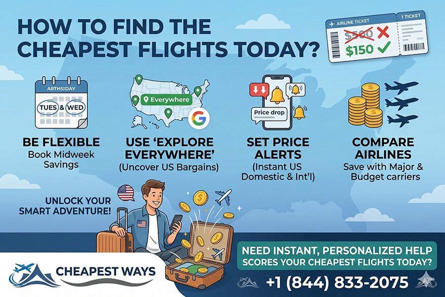 cheapest flights today