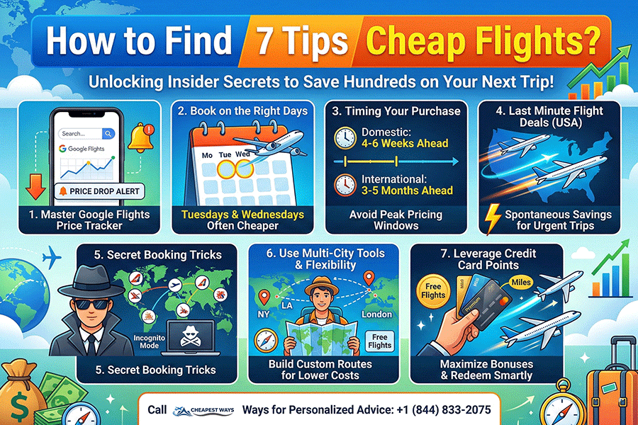 Find 7 Tips for Cheap Flights