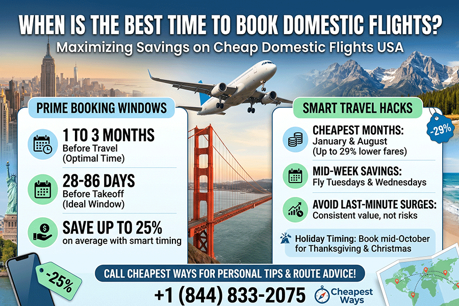 Best time to book domestic flights